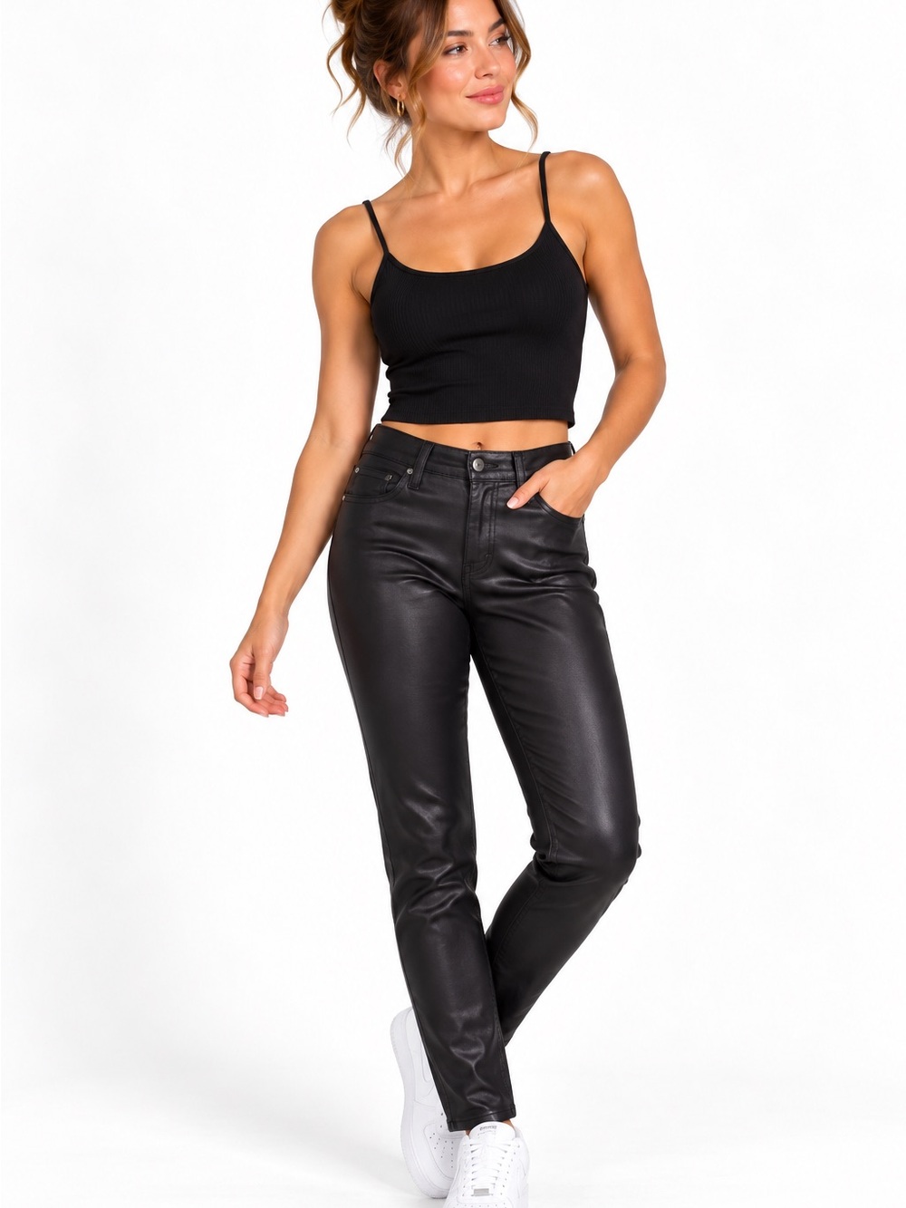 PRINCIPLE Denim Innovators Coated Skinny Jeans Women’s 28 Dark Burgundy